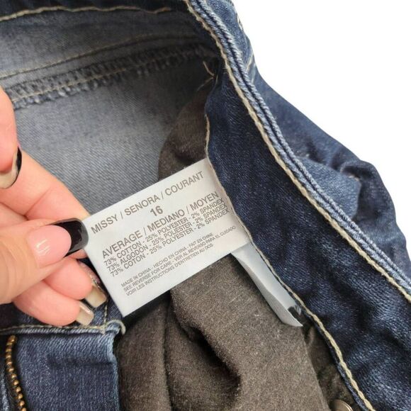 Nine West Distressed Denim Blue Jean Skirt - Picture 6 of 8